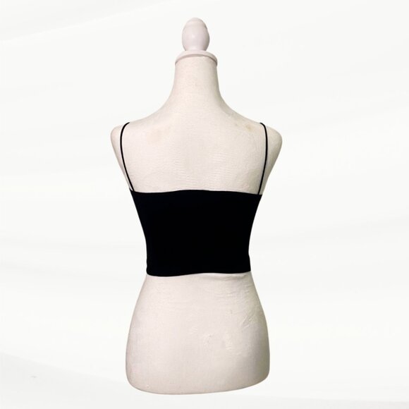 Lot of 2 Zara Ribbed Spaghetti Strap Black & Blue Tube Tops, Women's Size Small - Picture 5 of 12